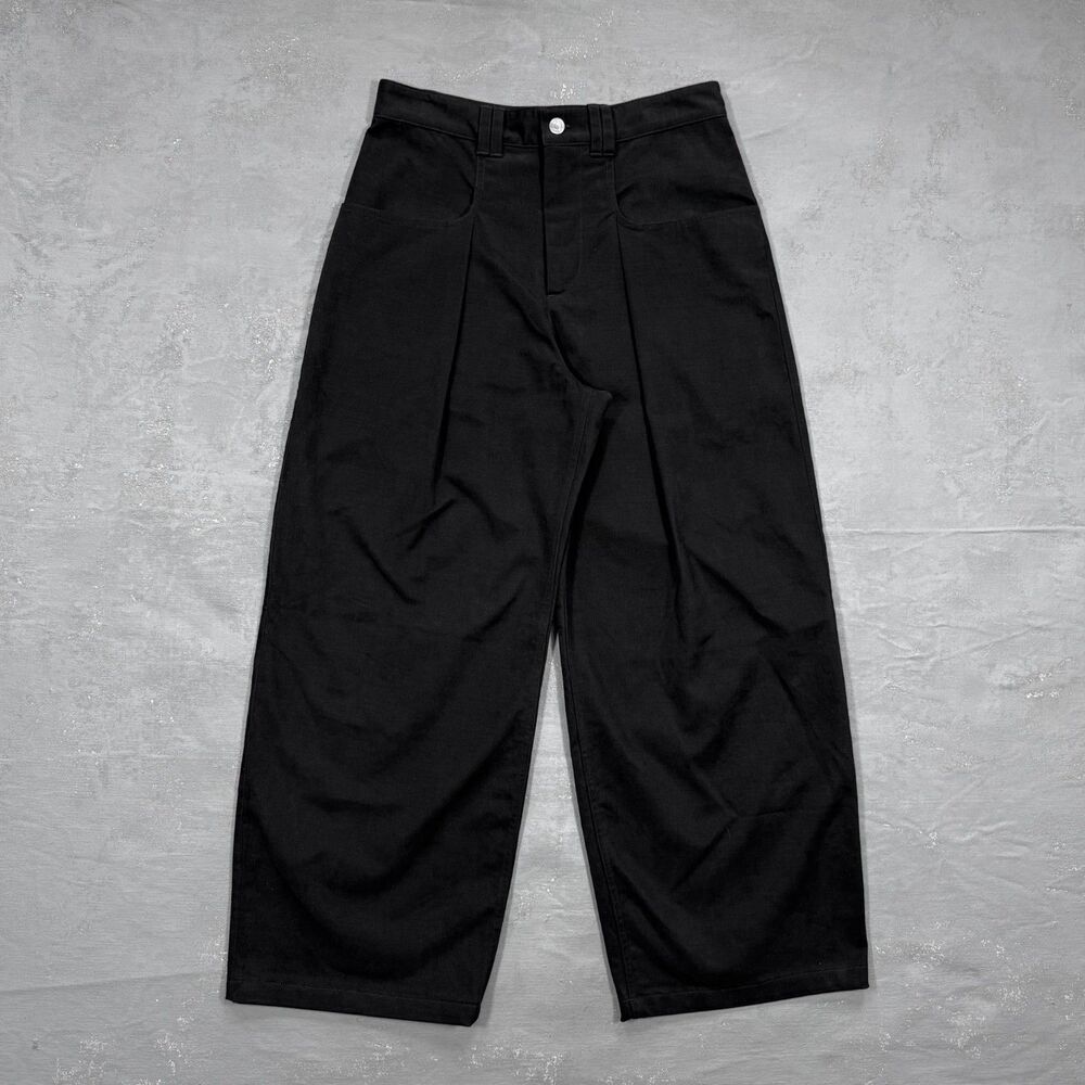 Isabel Marant Sippoly Trousers in Black Cotton Blend Twill EU 40, US 32